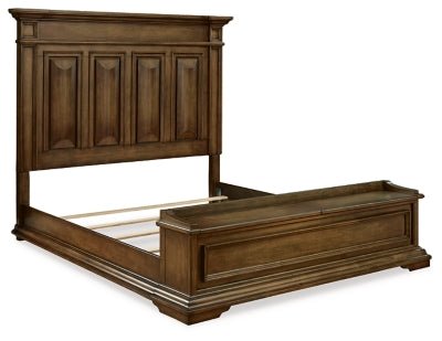 Frantanna California King Panel Storage Bed - Dark Brown Storage Bed modern furniture Contempo Furniture