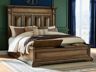 Frantanna California King Panel Storage Bed - Dark Brown Storage Bed modern furniture Contempo Furniture