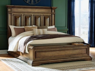 Frantanna California King Panel Storage Bed - Dark Brown Storage Bed modern furniture Contempo Furniture