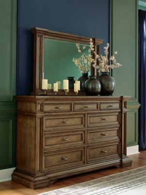 Frantanna Dresser and Mirror - Dark Brown Dresser &amp; Mirror modern furniture Contempo Furniture