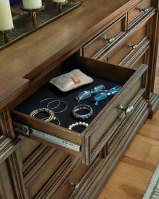 Frantanna Dresser and Mirror - Dark Brown Dresser &amp; Mirror modern furniture Contempo Furniture