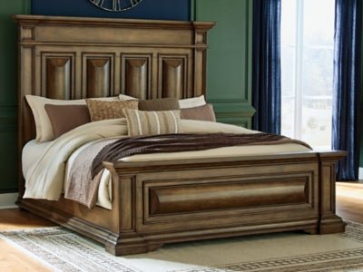 Frantanna King Panel Bed - Dark Brown Panel Bed modern furniture Contempo Furniture