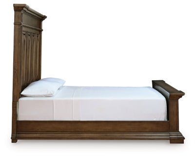Frantanna King Panel Bed - Dark Brown Panel Bed modern furniture Contempo Furniture