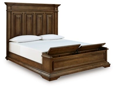 Frantanna King Panel Storage Bed - Dark Brown Storage Bed modern furniture Contempo Furniture