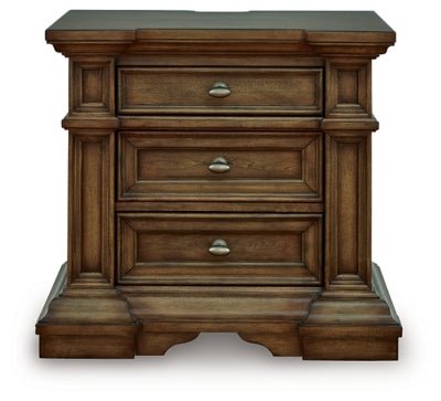 Frantanna Nightstand - Dark Brown Nightstand w/ Charging Station modern furniture Contempo Furniture