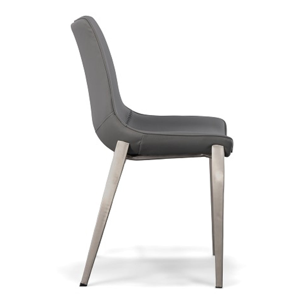 Frasier - Modern Grey Eco-Leather Dining Chair (Set of 2)