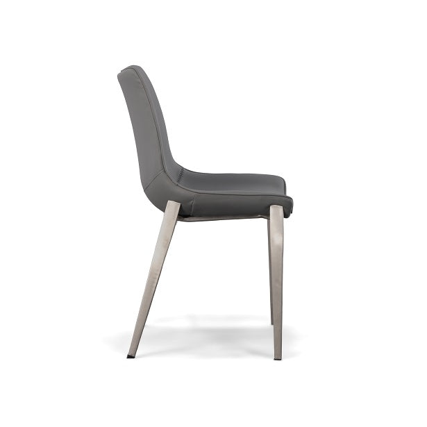 Frasier - Modern Grey Eco-Leather Dining Chair (Set of 2)