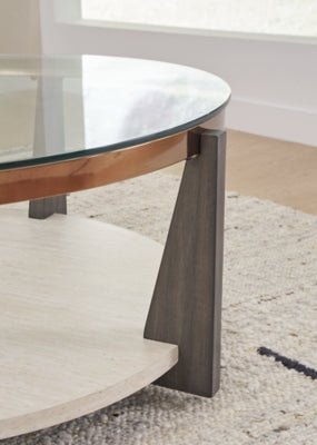Frazwa Coffee Table - Dark Gray Coffee Table modern furniture Contempo Furniture