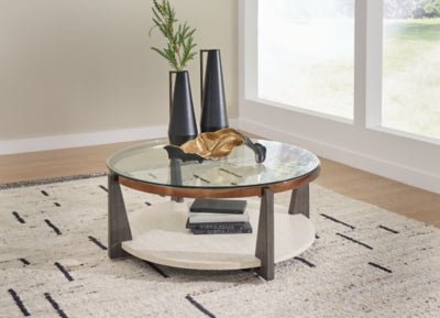 Frazwa Coffee Table - Dark Gray Coffee Table modern furniture Contempo Furniture