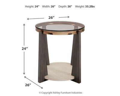 Frazwa End Table - Dark Gray End Table modern furniture Contempo Furniture