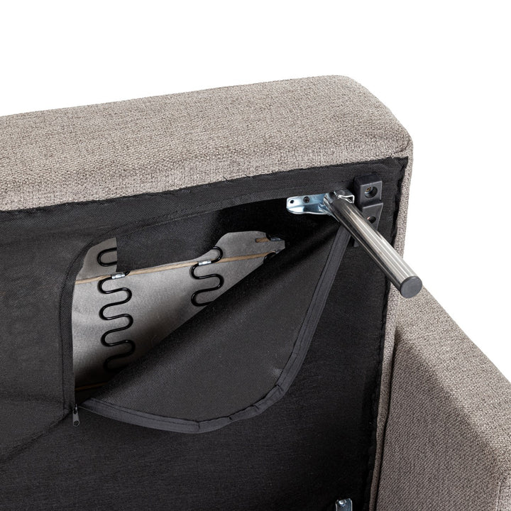Fredonia Modern Grey Fabric Sofa Bed w/ Storage