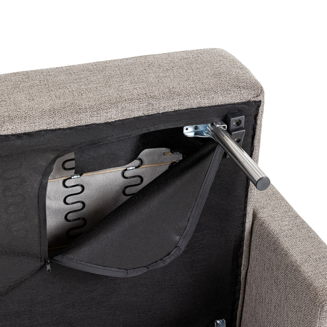 Fredonia Modern Grey Fabric Sofa Bed w/ Storage