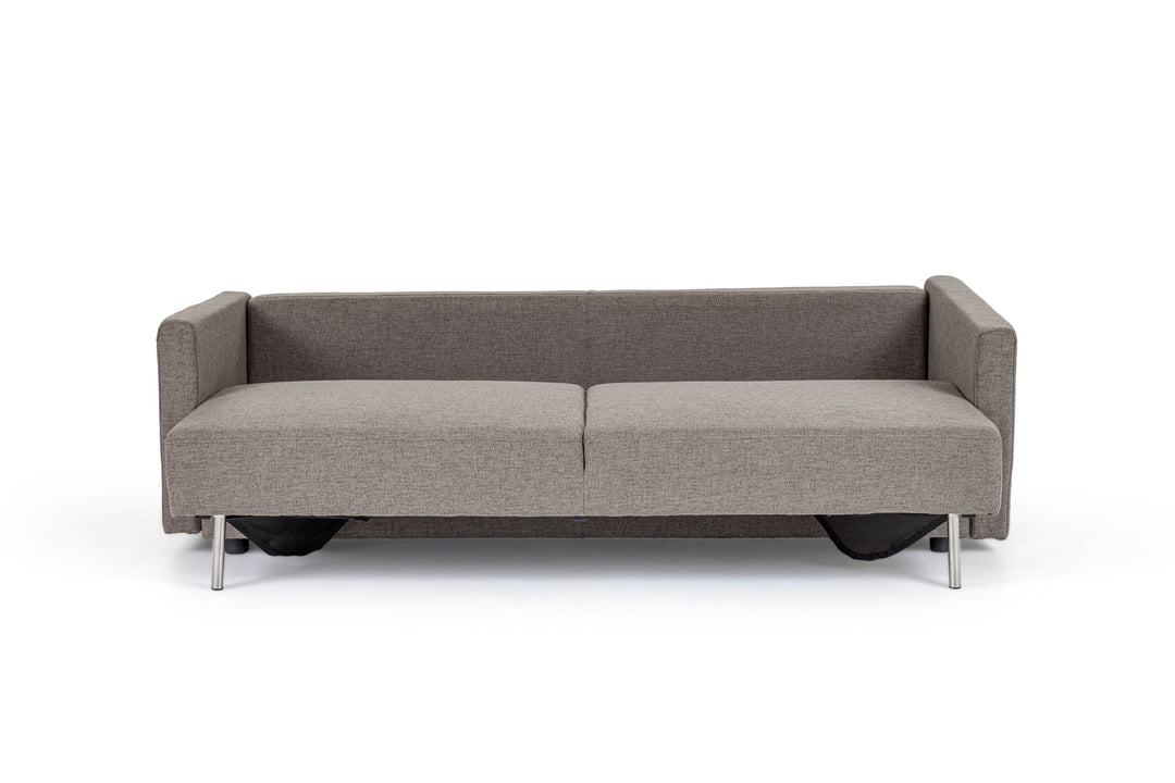Fredonia Modern Grey Fabric Sofa Bed with Storage
