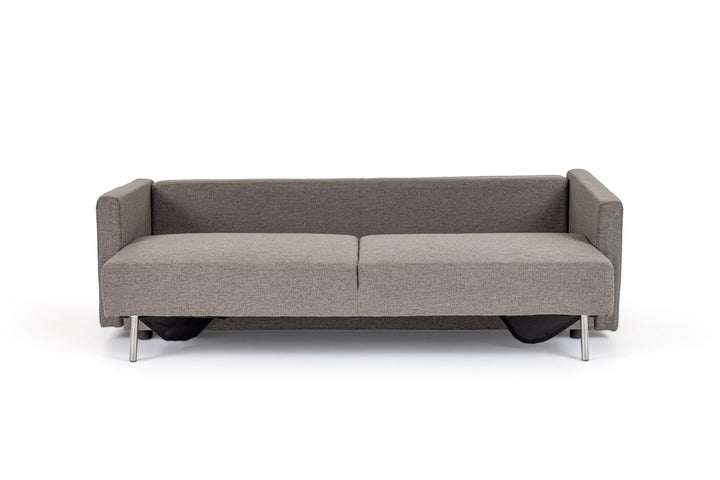 Fredonia Modern Grey Fabric Sofa Bed with Storage