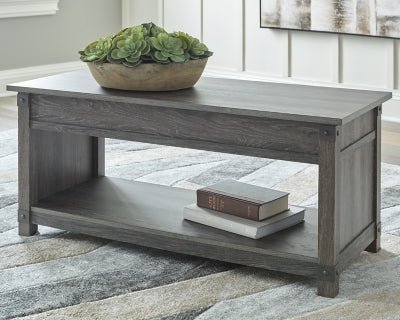 Freedan Lift - Top Coffee Table - Dark Gray Coffee Table modern furniture Contempo Furniture