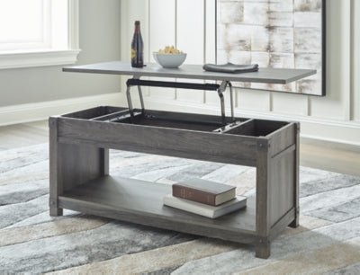 Freedan Lift - Top Coffee Table - Dark Gray Coffee Table modern furniture Contempo Furniture