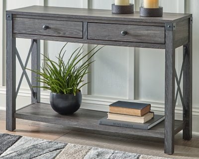 Freedan Sofa/Console Table - Dark Gray Sofa Table modern furniture Contempo Furniture