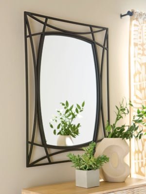 Freenville Accent Mirror - Black Accent Mirror modern furniture Contempo Furniture