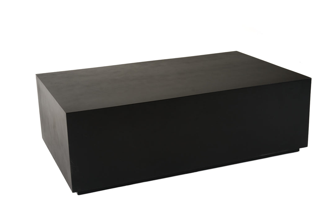 Fresno  Modern Black Concrete Coffee Table