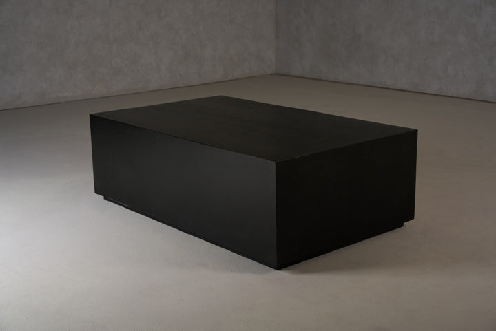Fresno  Modern Black Concrete Coffee Table