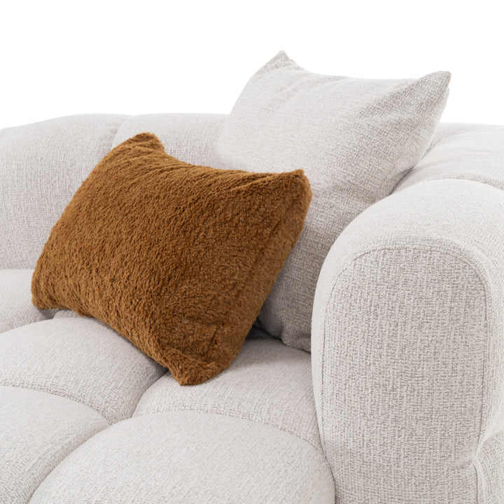 Freya - Modern Beige Fabric Sectional w/ Console