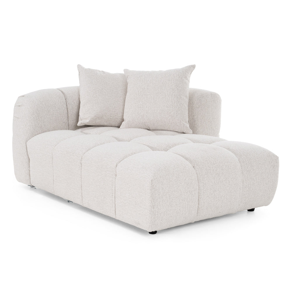 Freya - Modern Beige Fabric Sectional w/ Console - View 12