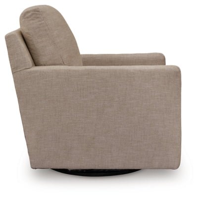 Freybourne Next - Gen Nuvella Swivel Accent Chair - Beige Swivel Chair modern furniture Contempo Furniture