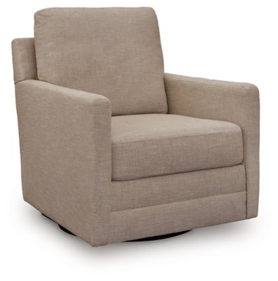 Freybourne Next - Gen Nuvella Swivel Accent Chair - Beige Swivel Chair modern furniture Contempo Furniture