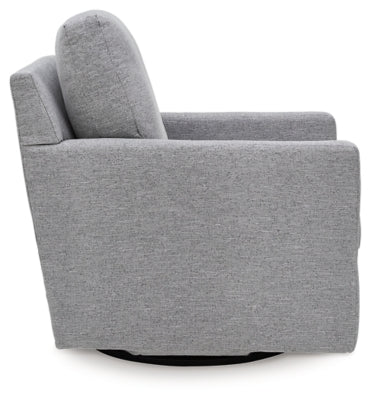 Freybourne Next - Gen Nuvella Swivel Accent Chair - Gray Swivel Chair modern furniture Contempo Furniture