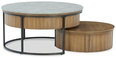 Fridley Nesting Coffee Table (Set of 2) - Dark Gray Nesting Table modern furniture Contempo Furniture