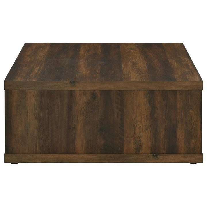 Frisco - Square Engineered Wood Coffee Table - Dark Pine Coffee Table modern furniture Contempo Furniture