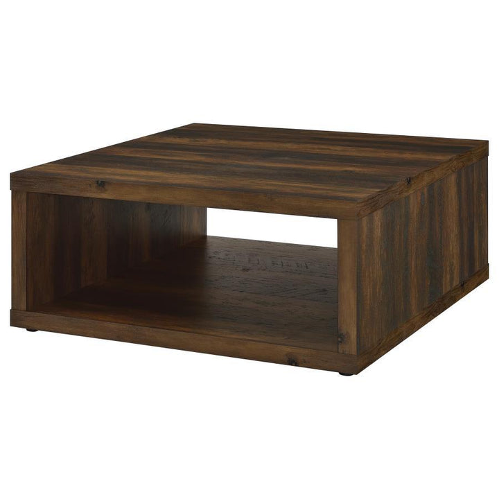 Frisco - Square Engineered Wood Coffee Table - Dark Pine Coffee Table modern furniture Contempo Furniture