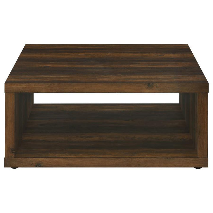 Frisco - Square Engineered Wood Coffee Table - Dark Pine Coffee Table modern furniture Contempo Furniture