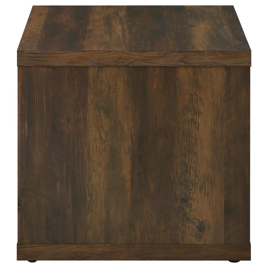 Frisco - Square Engineered Wood Side End Table - Dark Pine End Table modern furniture Contempo Furniture