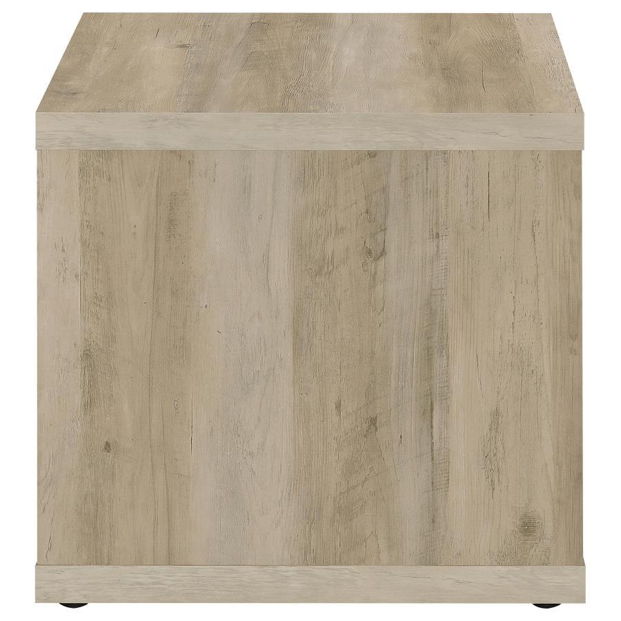 Frisco - Square Engineered Wood Side End Table - Distressed Pine End Table modern furniture Contempo Furniture