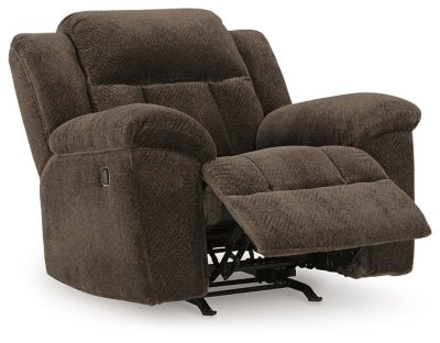 Frohn Recliner - Dark Brown Rocker Chair modern furniture Contempo Furniture