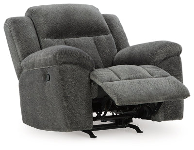 Frohn Recliner - Dark Gray Rocker Chair modern furniture Contempo Furniture