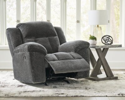 Frohn Recliner - Dark Gray Rocker Chair modern furniture Contempo Furniture