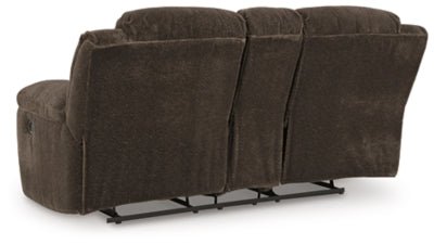 Frohn Reclining Loveseat with Console - Dark Brown Reclining Loveseat modern furniture Contempo Furniture