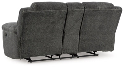 Frohn Reclining Loveseat with Console - Dark Gray Reclining Loveseat modern furniture Contempo Furniture