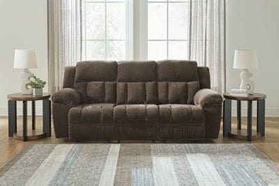 Frohn Reclining Sofa - Dark Brown Reclining Sofa modern furniture Contempo Furniture
