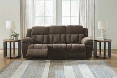 Frohn Reclining Sofa - Dark Brown Reclining Sofa modern furniture Contempo Furniture