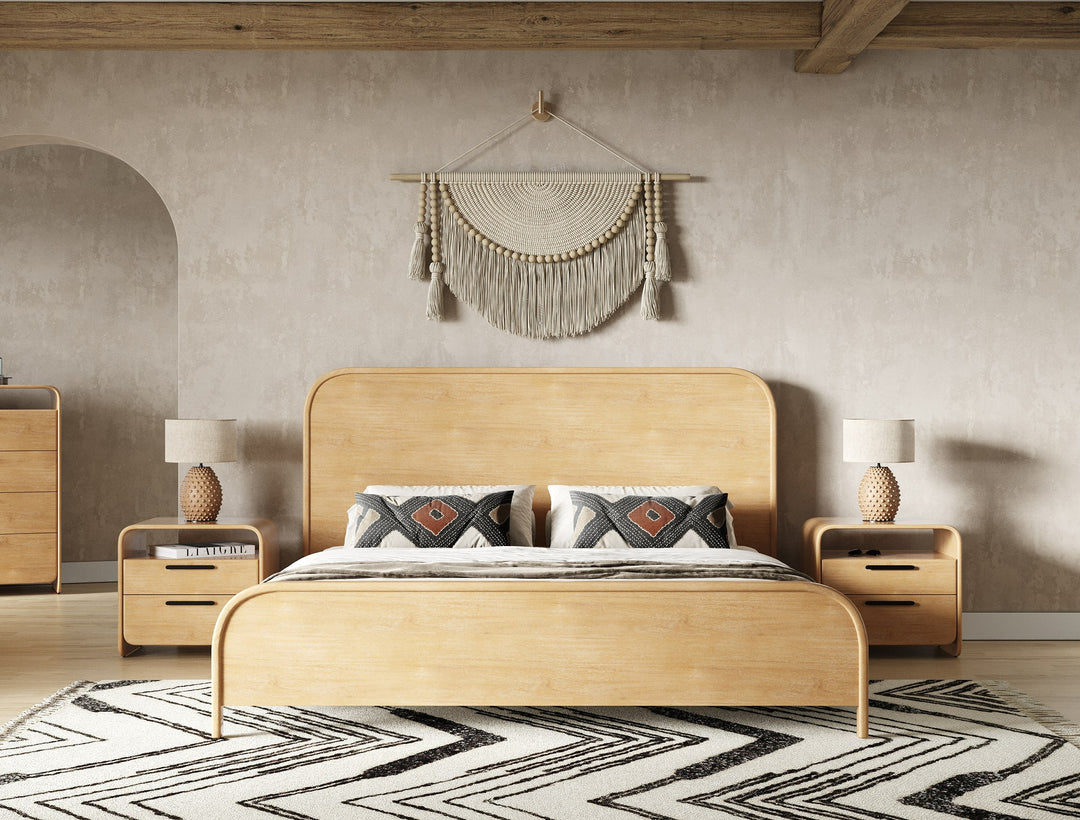 Dresden - Modern Natural Acacia Bed