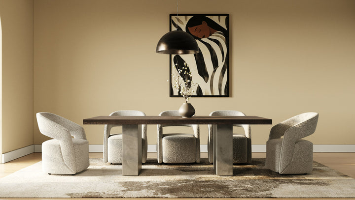 Renzo Modern Oak &amp; Concrete 94" Dining Table