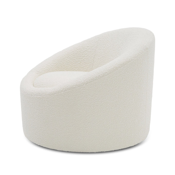 Frontier  Glam White Fabric Accent Chair
