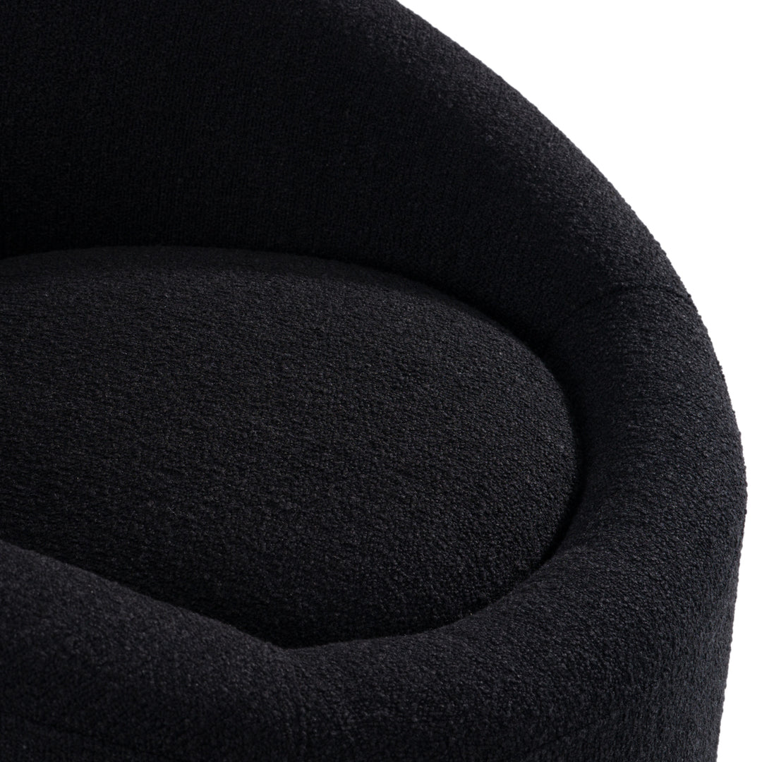 Frontier - Glam Black Fabric Accent Chair