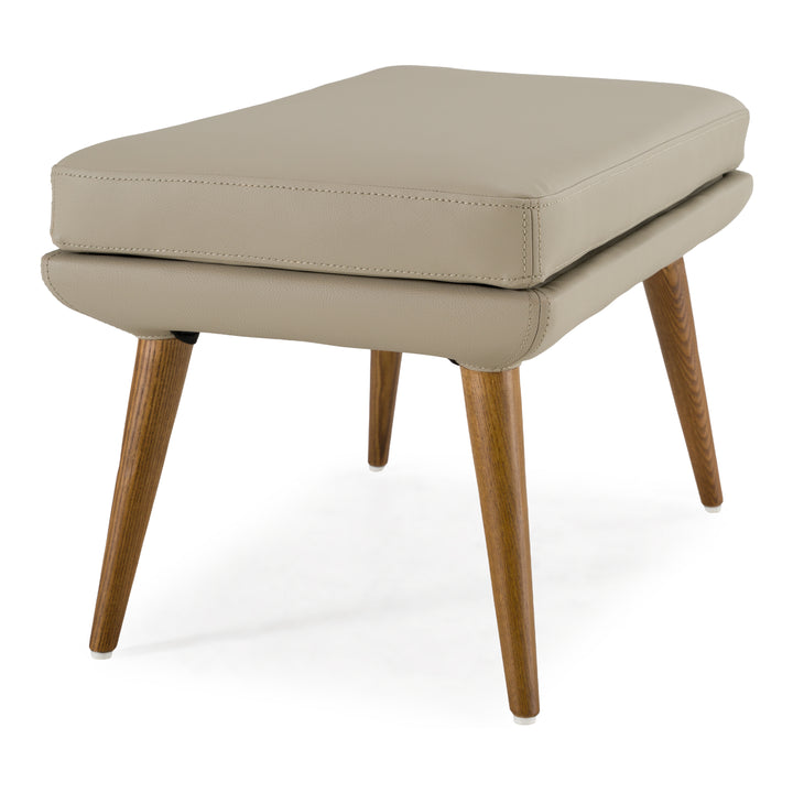 Fulton - Modern Beige Lounge Chair  and  Ottoman