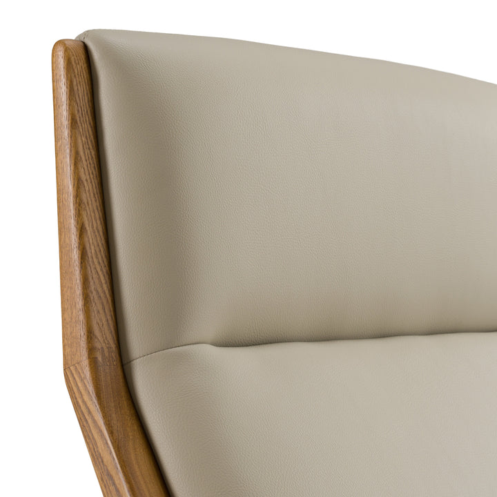 Fulton - Modern Beige Lounge Chair  and  Ottoman