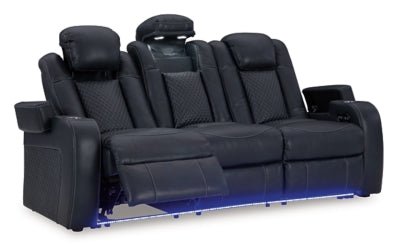Fyne - Dyme Power Reclining Sofa - Blue Power Reclining Sofa modern furniture Contempo Furniture