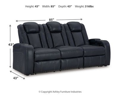 Fyne - Dyme Power Reclining Sofa - Blue Power Reclining Sofa modern furniture Contempo Furniture